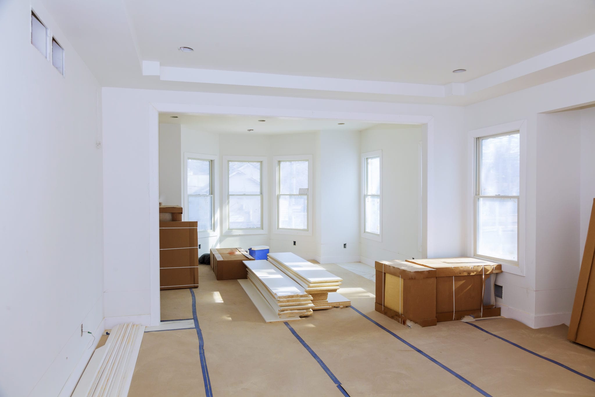 Construction building industry drywall tape and finish details new home construction interior