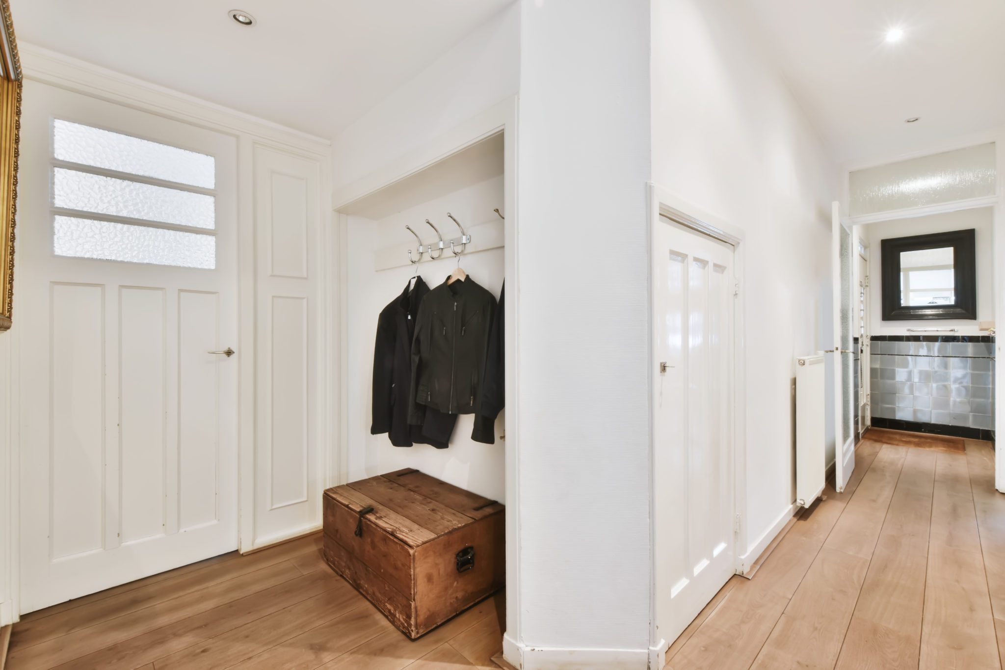 Beautiful view of Penthouse Apartment Mudroom With Drawers